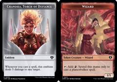 Chandra, Torch of Defiance Emblem // Wizard Double-Sided Token